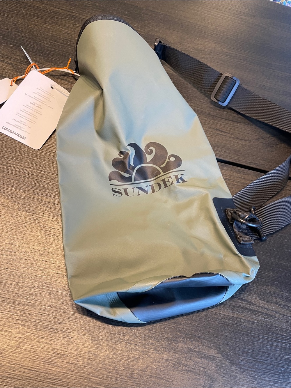 Sundek Olive Green Sling Bag with Black Strap